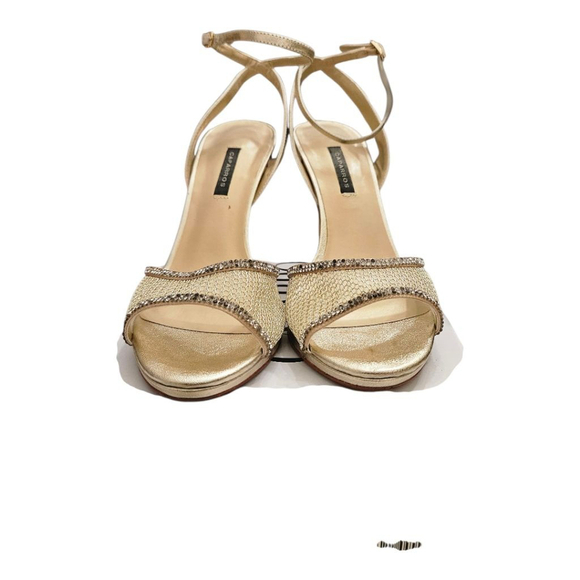 Caparros Gold Heels Size 9B - Picture 6 of 11